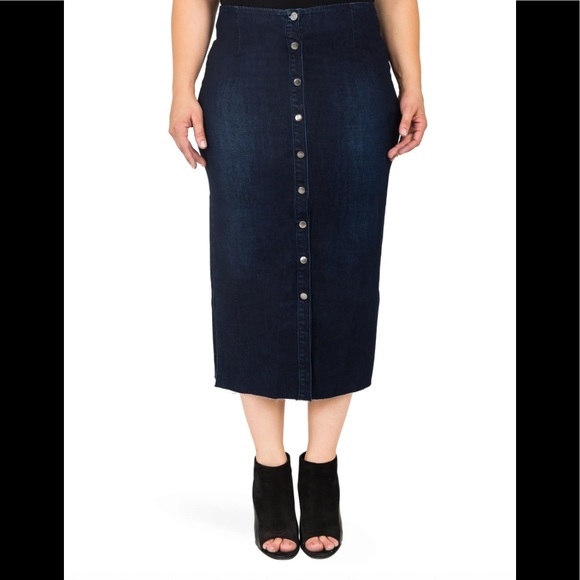 STANDARDS & PRACTICES Dresses & Skirts - STANDARDS & PRACTICES Elain Denim Pencil Skirt 3X